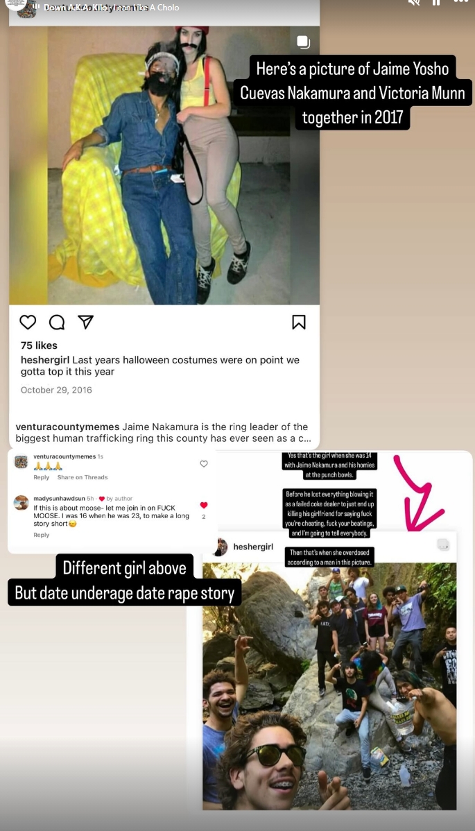 Seeing these images of #Moose805 Luis Del Los Reyes, #JaimeNakamura, &amp; the missing Victoria Munn, its chilling how tightly their stories are intertwined. Victoria’s disappearance linked to #corruption, #trafficking, &amp; deceit.  #VenturaScandal  #JusticeForVictoria  #VenturaForward