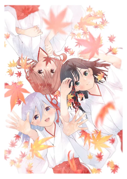 明日は週マガ発売日!ですが『甘神さんちの縁結び』は休載です代わりに過去のカラーイラストを公開!今夜放送のTVアニメ第22話も要チェックです! #甘神さんちの縁結び 