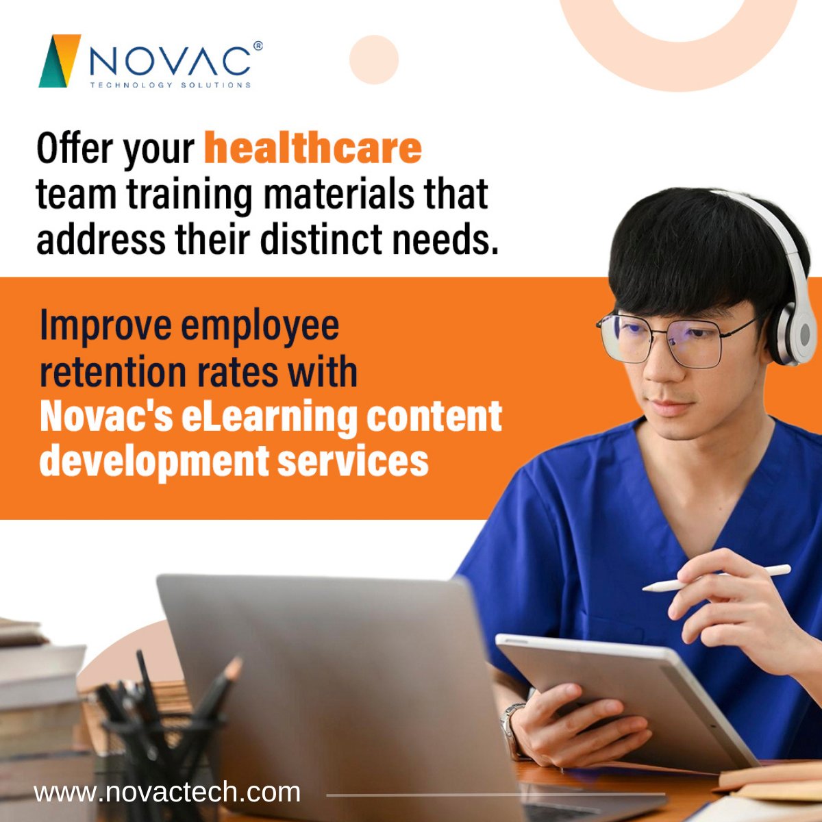 NovacTechnology's tweet image. Enhance employee performance and help your employees align with your company’s goals through Novac&apos;s custom content development solutions 🚀 - novactech.com/elearning-solu… 

#Novac #Healthcare #CustomContentDevelopment #eLearningSolutions