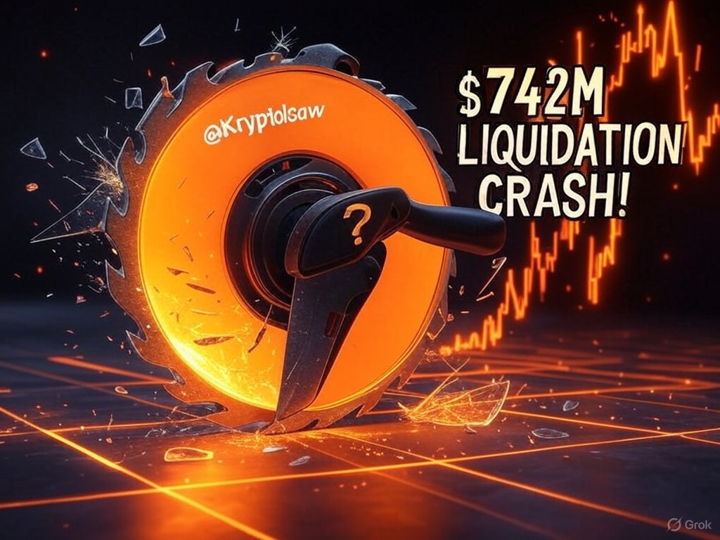 KryptoSaw's tweet photo. Night crash wiped out $742M!🪚KryptoSaw slashes: market tanked, but #BTC bounced back above $80K. @MicroStrategy holding strong? Prices seek a range—consolidation near, but where’s the breakout? 📈📉Uncertainty reigns for now. Your prediction, fam! 🚨#Crypto #Bitcoin #KryptoSaw https://t.co/QbawyzrHNs