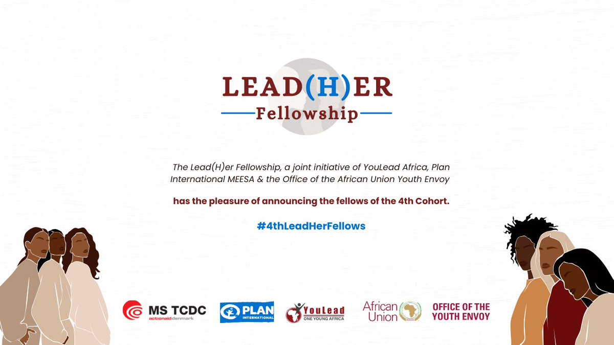 ✨📢<a href="/OneYoungAfrica/">YouLead Africa</a> <a href="/MSTCDC/">MS TCDC Arusha</a> <a href="/PlanMEESA/">Plan MEESA</a> and @AU_YouthEnvoy have the pleasure of announcing the <a href="/LeadHerFellows/">Lead(H)er Fellowship</a> of the 4th Cohort

#4thLeadHerFellows
1/26