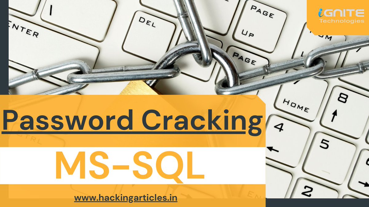 Hacking Articles (@hackinarticles) on Twitter photo Best of Password Cracking
Password Cracking:MS-SQL
hackingarticles.in/password-crack…
Password Cracking:VNC
hackingarticles.in/password-crack…
Password Cracking:PostgreSQL
hackingarticles.in/password-crack…
Password Cracking:MySQL
hackingarticles.in/password-crack…
Password Cracking:MySQL
hackingarticles.in/password-crack… Best of Password Cracking
Password Cracking:MS-SQL
hackingarticles.in/password-crack…
Password Cracking:VNC
hackingarticles.in/password-crack…
Password Cracking:PostgreSQL
hackingarticles.in/password-crack…
Password Cracking:MySQL
hackingarticles.in/password-crack…
Password Cracking:MySQL
hackingarticles.in/password-crack…
