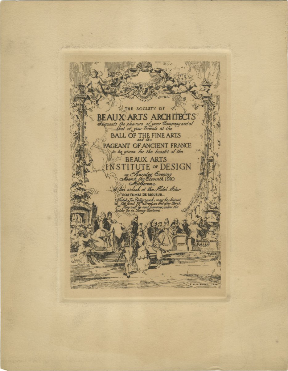 LRonLacy's tweet photo. #OTD in 1920
An invitation to the 1920 Beaux Arts Ball (March 11, 1920), held each year at the Hotel Astor
👉ALT
#BeauxArtsBall #SocietyOfBeauxArtsArchitects #CostumeBalls #FancyDress #ÉcoleDesBeauxArts #HotelAstor https://t.co/DW6j9gaZDK