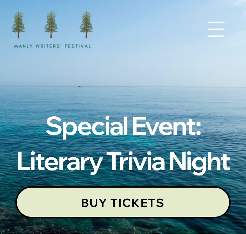 Join me at the 2025 Manly Writers Festival for a fabulous writing workshop, discussing love stories in speculative worlds on stage with Amy Hutton &amp; Ingrid J Adams, testing my wits at a literary trivia night, signing books, and so much more! 
manlywritersfestival.org.au