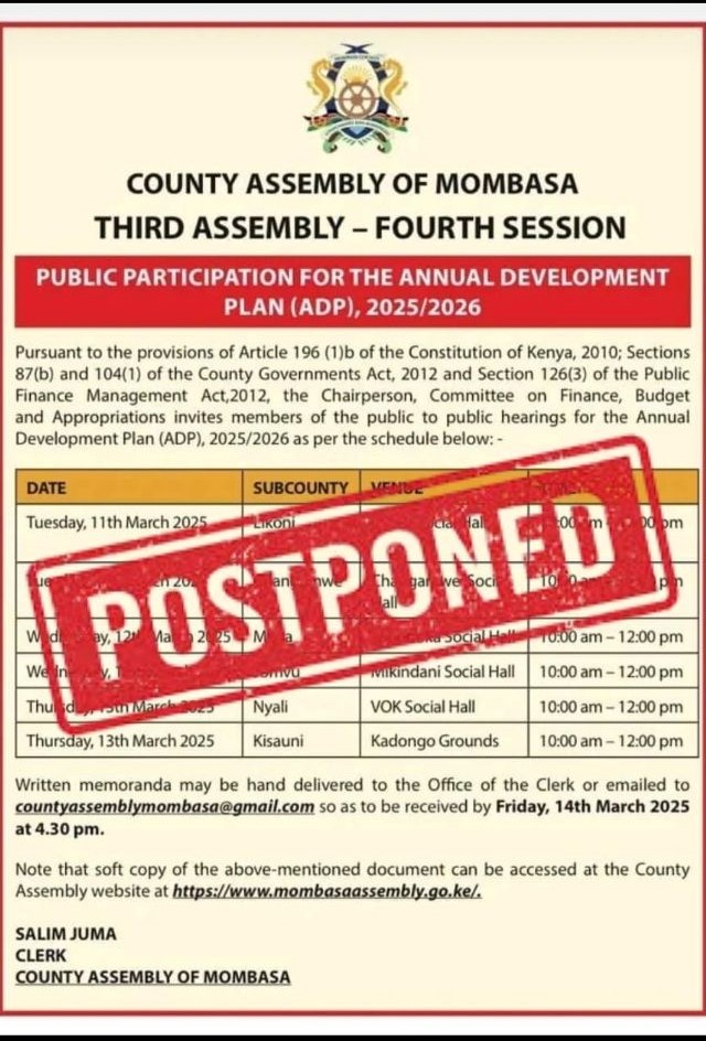 Atito (@helidah_akoth) on Twitter photo <a href="/msa_county/">County Assembly of Mombasa</a> is playing games with public resources! The CFSP has already been tabled, yet now they want public participation for the ADP—when the ADP is already published on the website! Is this real participation or just a box-ticking exercise? #Accountability <a href="/msa_county/">County Assembly of Mombasa</a> is playing games with public resources! The CFSP has already been tabled, yet now they want public participation for the ADP—when the ADP is already published on the website! Is this real participation or just a box-ticking exercise? #Accountability