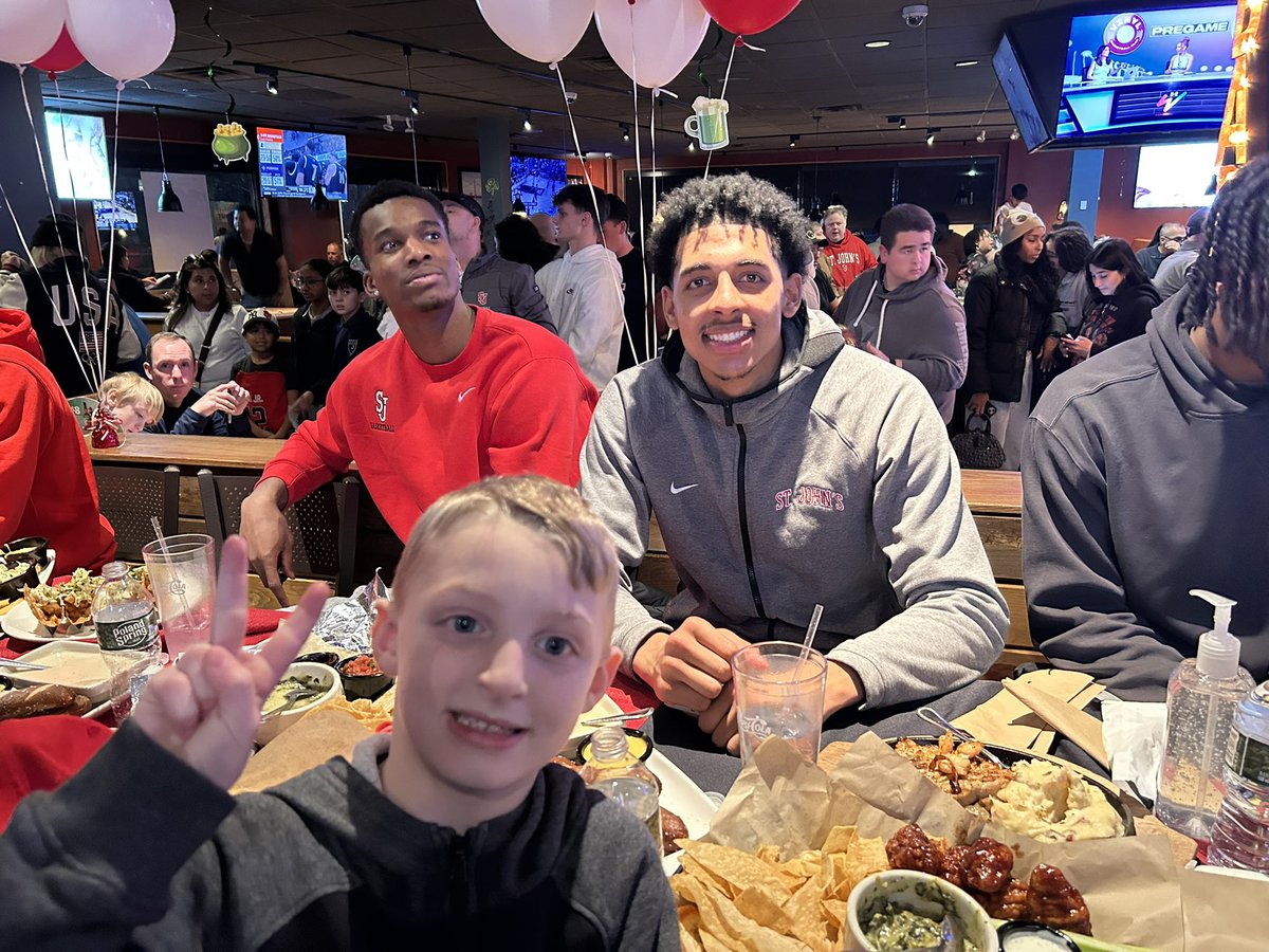 J. Moore (@mistajrmoore) on Twitter photo Big thanks <a href="/RJLuisJr/">RJ Luis Jr.</a> / <a href="/StJohnsBBall/">St. John's Men’s Basketball</a> for showing up last night @ Applebees. Didn’t bring anything to sign, had to improvise & got kids menu. Everyone signed different piece of food for my son. RJ was awesome interacting w him. He was thrilled. All the way boys! #StJohns #BigEast Big thanks <a href="/RJLuisJr/">RJ Luis Jr.</a> / <a href="/StJohnsBBall/">St. John's Men’s Basketball</a> for showing up last night @ Applebees. Didn’t bring anything to sign, had to improvise & got kids menu. Everyone signed different piece of food for my son. RJ was awesome interacting w him. He was thrilled. All the way boys! #StJohns #BigEast