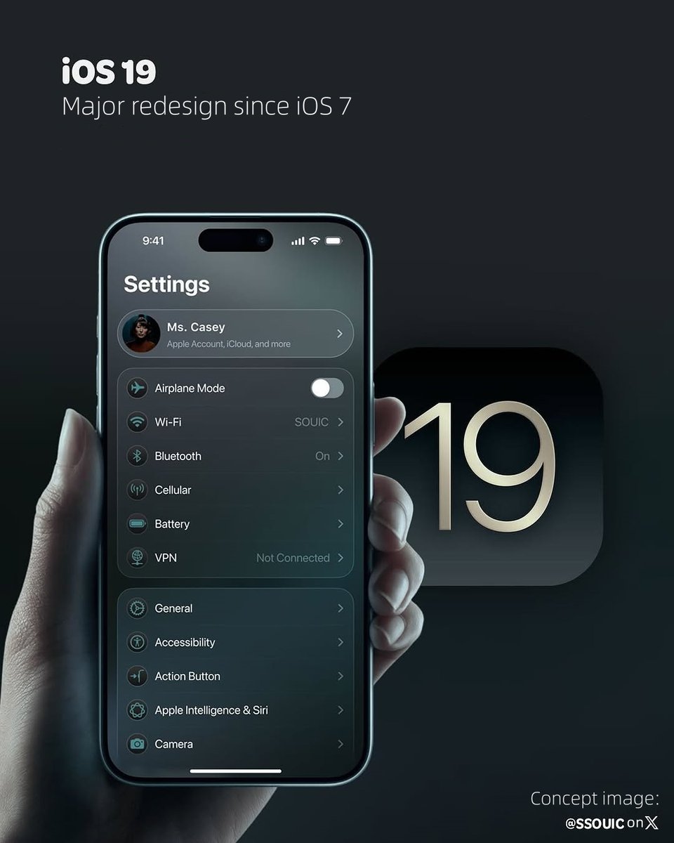 3utools's tweet photo. According to Mark Gurman, iOS 19 will feature the biggest design revamp to date, including completely redesigned icons, menus, apps, windows, and system buttons, while simplifying navigation and controls.
#apple #ios19 #appleui #ios7 https://t.co/VjRp2L0ImC
