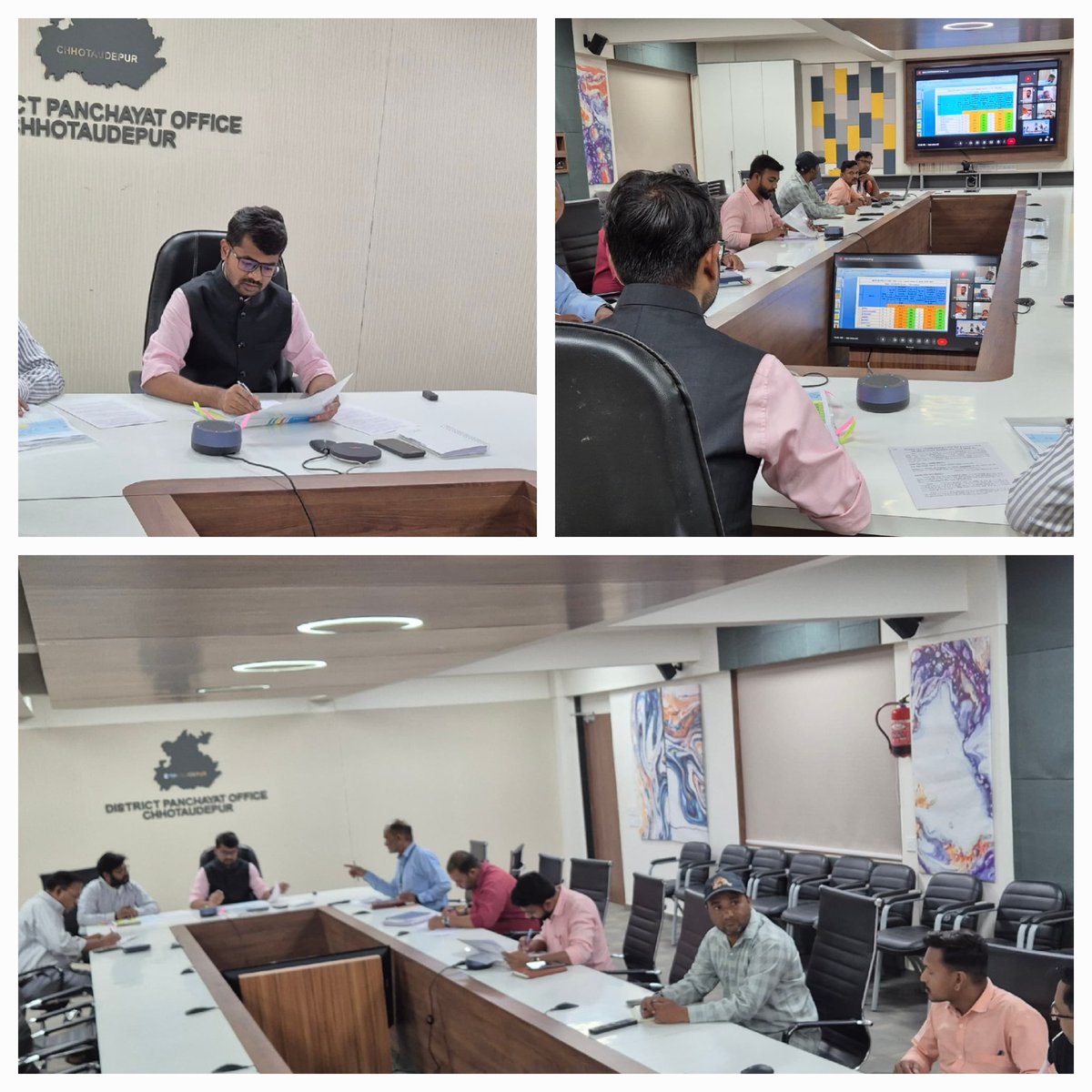 આજરોજ તાલુકા વિકાસ અધિકારી તમામની  ગ્રામ વિકાસ વિભાગ લગત  કામગીરીની પખવાડિક સમીક્ષા બેઠક કરવામાં આવી.
<a href="/CMOGuj/">CMO Gujarat</a> <a href="/crdgujarat1/">Commissionerate of Rural Development,Gujarat</a> 
<a href="/GujDCoffice/">Guj DCoffice</a> <a href="/sujalmayatra/">Sujal Mayatra</a>