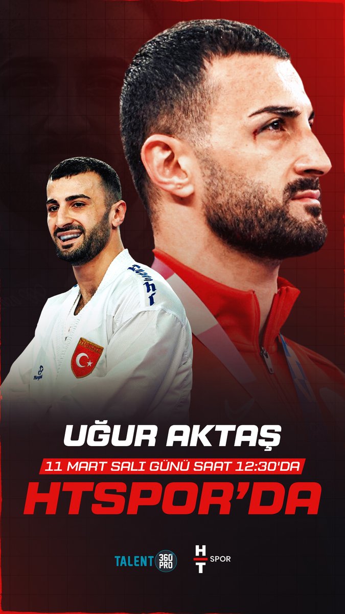 Olimpiyat madalyalı, Dünya ve Avrupa Şampiyonu <a href="/uguraktas95/">Uğur Aktaş</a> , bugün 12:30'da canlı yayında, <a href="/HTSpor/">HT Spor</a> 'da...#uğuraktaş #karate #tv #canlıyayın