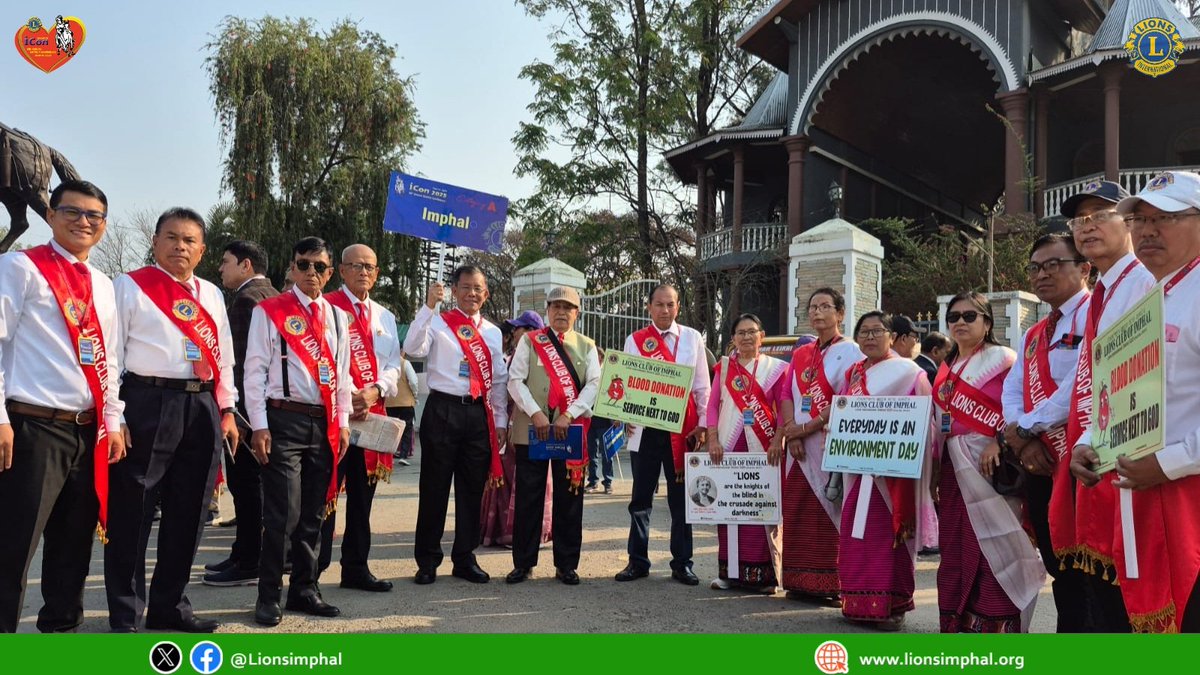 LionsImphal's tweet photo. Peace Parade during ICON, 46th Dist Conf of #LionsInternational #Dist322d at #Imphal 
#WeServe #MakeYouMark 
@lionsclubs https://t.co/I1BV96GgPR