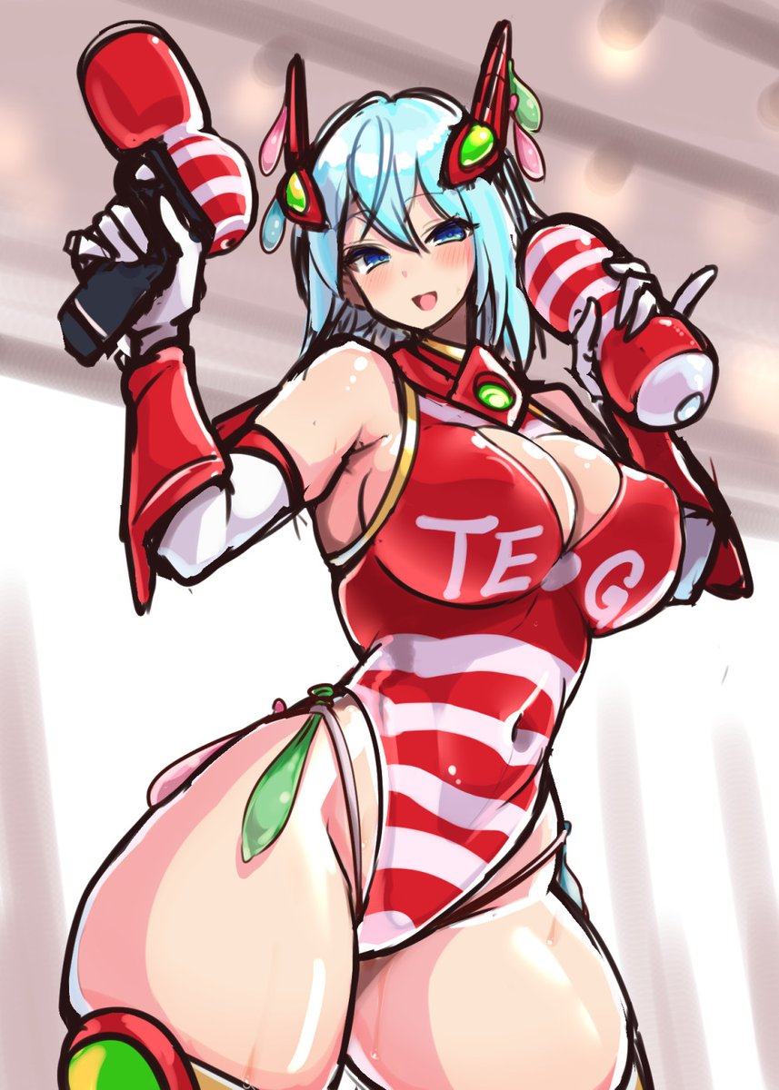 【R-18】最近見かけたTE〇GAキャンギャル化をうちの子エレクシャールさんで落書き 