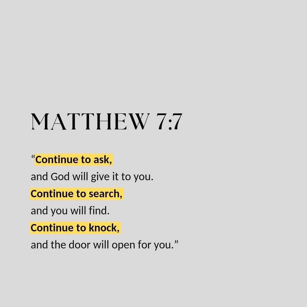 MATTHEW 7:7