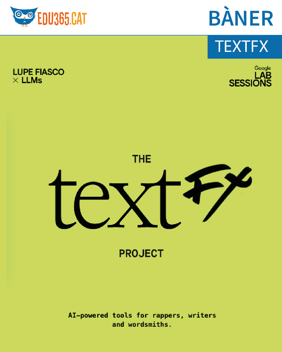 edu365's tweet image. Descobreix #TextFX! Una eina divertida per fer animacions, canvis de colors i altres efectes! Feu els vostres textos espectaculars! 

🔗 textfx.withgoogle.com
🔗 edu365.cat

#anglès #batxillerat #Edu365