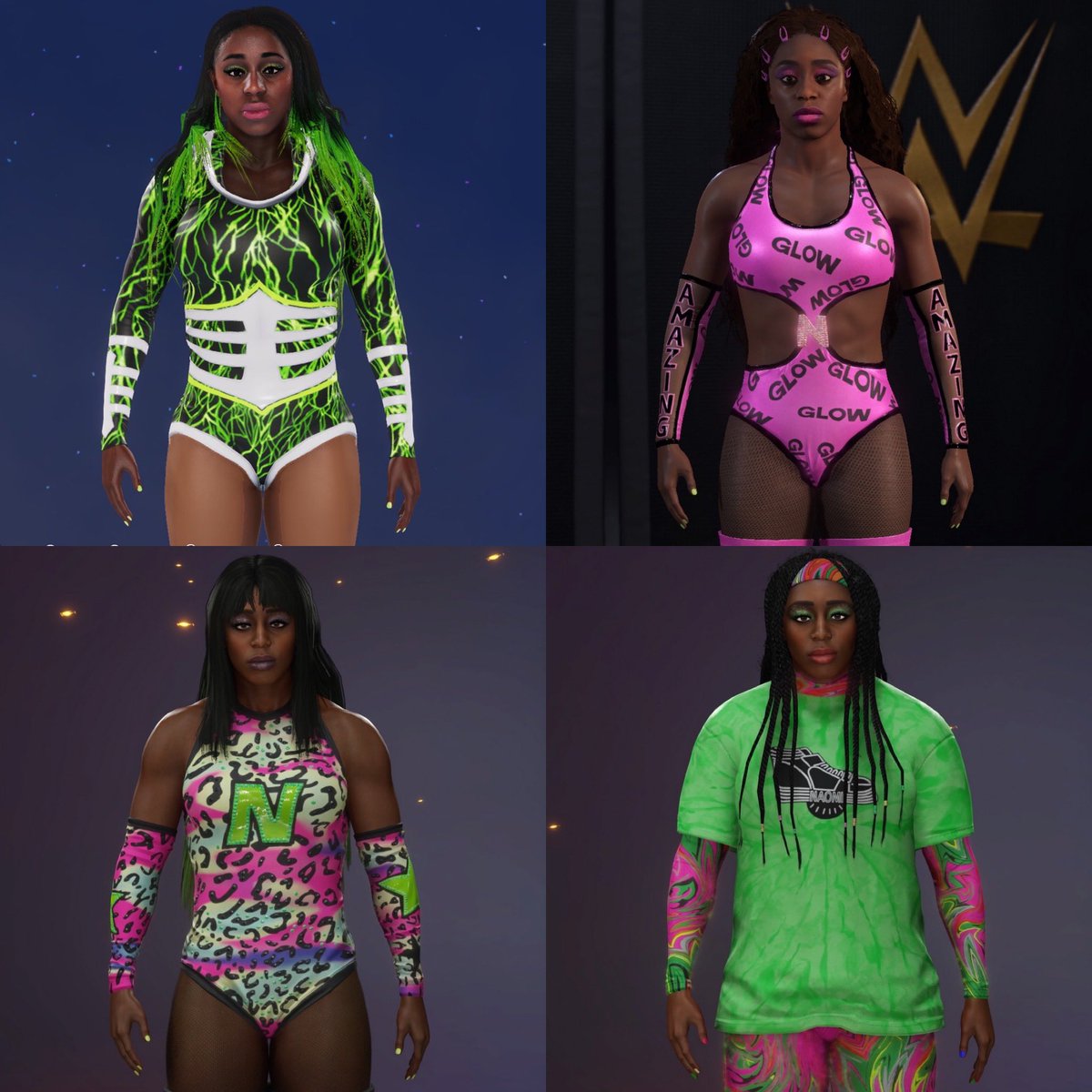 Naomi & Tamina’s models from the 2k series!