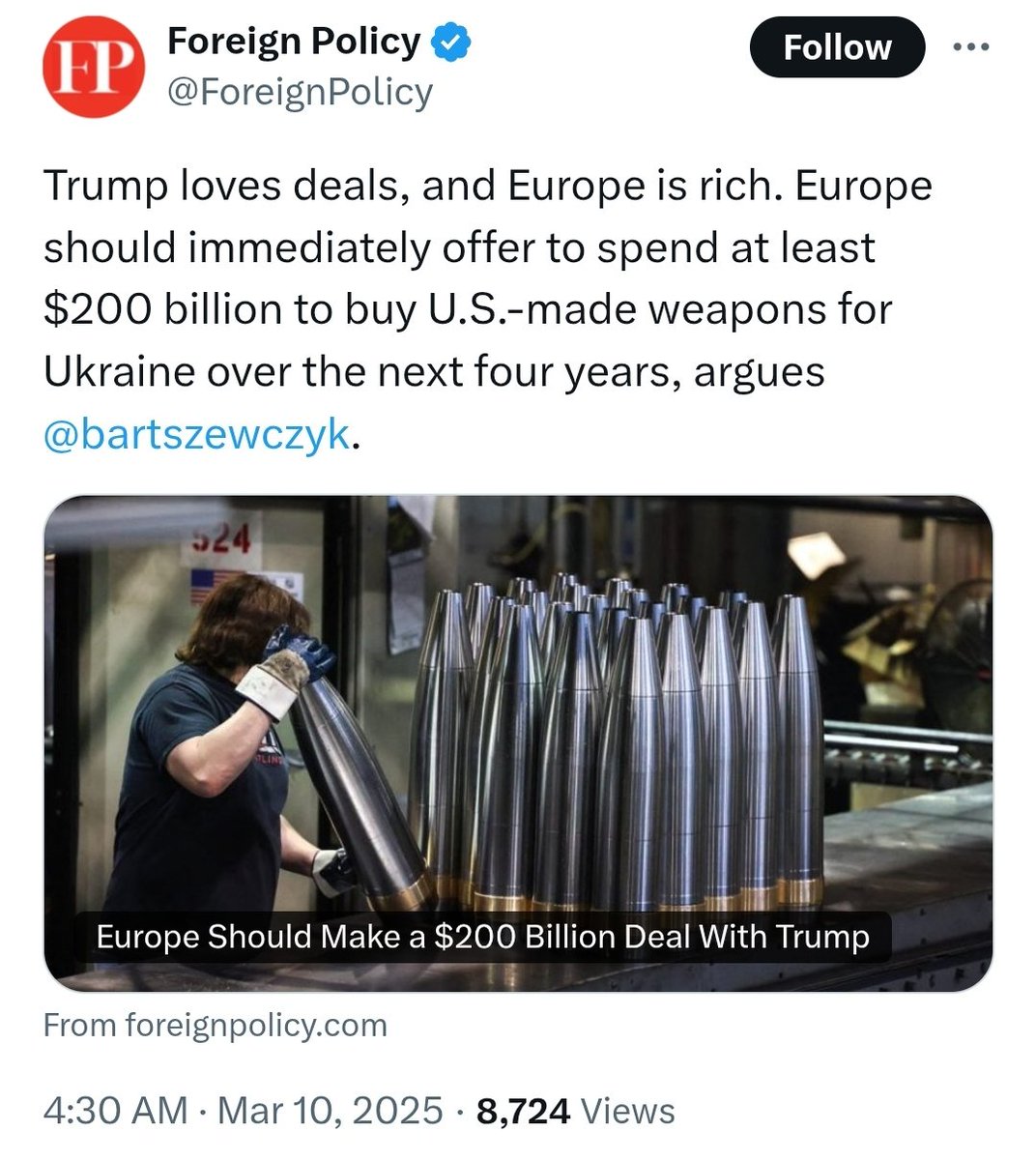 mandateofhvn's tweet photo. Defending freedom isn't the basic tenet of America. Perpetual wars and genocides are.

Ukraine will not have security unless it sells its trillions worth of minerals. https://t.co/h1dMkUWt1o