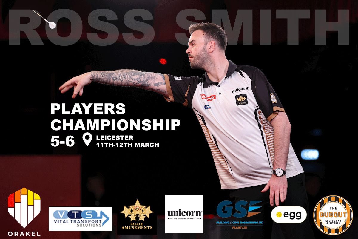 🎯 The show moves onto Leicester 🦊 for this week’s two Pro Tour events 😊 

Hoping to build on my run in Belgium 💪 

Big shoutout to my loyal sponsors 🙏 ❤️ 

<a href="/UnicornDarts/">Unicorn Darts</a> 🎯 
<a href="/GSE_Group/">GSE Group</a> ⚙️
<a href="/thedugoutCT19/">The Dugout Sports Bar & Kitchen</a> 🍺 
Palace Amusements 🎰
<a href="/egg_dot_com/">egg.com</a> ☀️ 
Vital Transport Solutions 🚐