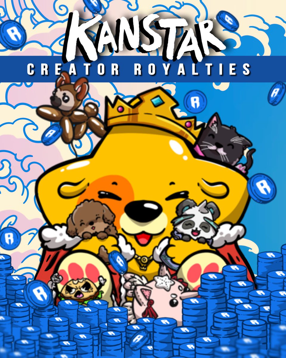 KanstarWorld's tweet photo. KANSTAR Creator Royalties Are LIVE! 🚨

Today we Airdropped thousands of $RON to the 45 Creators featured on the Kanstar NFT Collection! 🤯

Introducing the first-ever creator royalty program on @Ronin_Network—rewarding Ronin Creators FOREVER!

50% of the fee we get from every sale of Kanstars NFTs with Creators Trait, go directly to the respective Creators 🫡

The Kanstar NFT Collection proudly features limited edition traits from 45 Legendary Ronin creators, and today’s $RON airdrop towards them includes royalties accumulated since the collection launch on January 3rd. (Including sales fees during the unrevealed phases)
✨ Check your wallets, fam! 
🙏 Our respect & gratitude to each of you.

Our on-chain, automated royalty system is ready and fully functional—developed with @ImMoa42—ensures fair & precise periodical payouts:
🔹 Solo Creator Trait Kanstar NFT? You receive the full 50% share.
🔹 Multiple Creator Traits Kanstar NFT? The share splits fairly.
(The Kanstar collection is configured with a 5% fee, ensuring sustainable rewards.)

And this is just the beginning—future Kanstar projects will feature even more creators!

Your support means the world to us. Thank you for emBARKING on this journey together! 🔥

🛍️ Shop Kanstar NFTs with your favorite Creators Traits: https://t.co/T3gt7RXswS