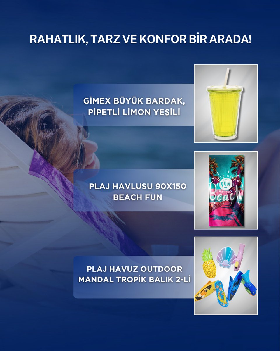 🌊 Plaj &amp; Outdoor Keyfinizi Tamamlayacak Ürünler! ☀️
🌍 denizmarketiyiz.biz
📞 Detaylı bilgi için: 0554 496 60 10 – 0544 416 61 50
"Rahatlık, Tarz ve Konfor Bir Arada!"
#summer #travel #beach #travelgram #summervibes #outdoors #sunset #beachlife #plaj #havuzmalzemeleri