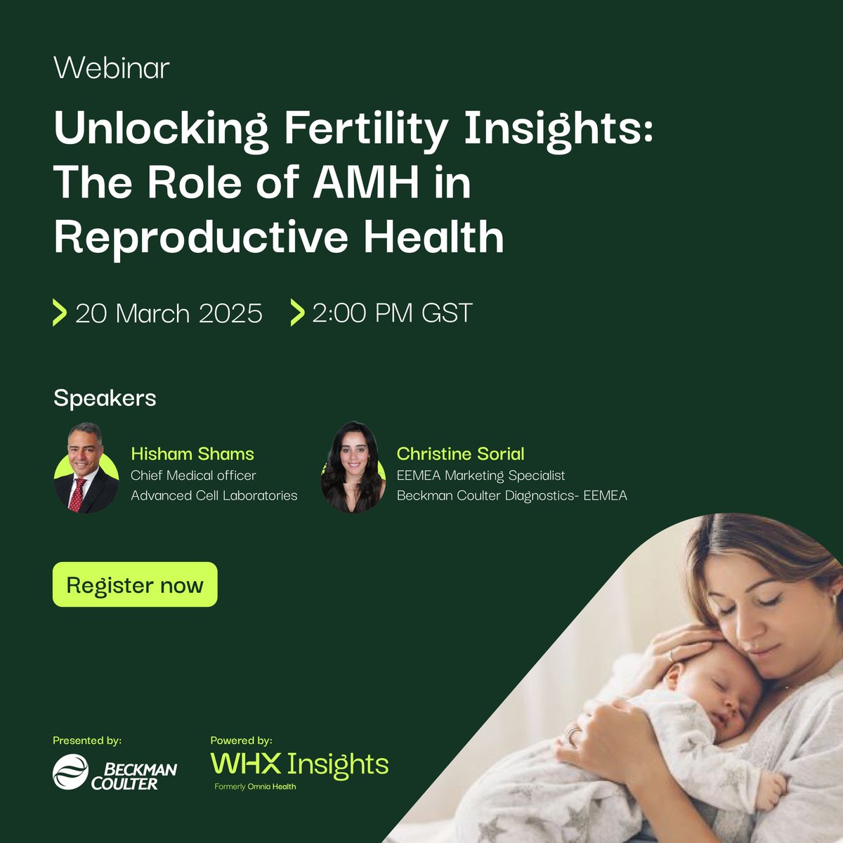 WHX Dubai (@whxdubai) on Twitter photo Don't miss out on this exciting and educational webinar experience on the topic of “Unlocking Fertility Insights: The Role of AMH in Reproductive Health” presented by <a href="/BeckmanDx/">Beckman Coulter Diagnostics</a> which is scheduled on March 20th at 2:00 PM Gulf Standard Time.
Register now and secure your spot! ➨ Don't miss out on this exciting and educational webinar experience on the topic of “Unlocking Fertility Insights: The Role of AMH in Reproductive Health” presented by <a href="/BeckmanDx/">Beckman Coulter Diagnostics</a> which is scheduled on March 20th at 2:00 PM Gulf Standard Time.
Register now and secure your spot! ➨