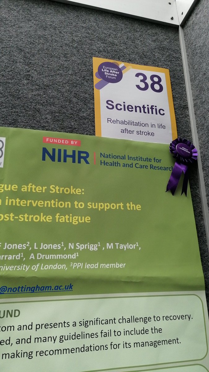 Avril Drummond💙 (@avrildrummond1) on Twitter photo #lifeafterstroke #elasf2025 We got a rosette for our fatigue study! <a href="/DrShirleyThomas/">Shirley Thomas</a> @ Jo Ablewhite. <a href="/UoN_SHS/">UoN Health Sciences</a> #lifeafterstroke #elasf2025 We got a rosette for our fatigue study! <a href="/DrShirleyThomas/">Shirley Thomas</a> @ Jo Ablewhite. <a href="/UoN_SHS/">UoN Health Sciences</a>
