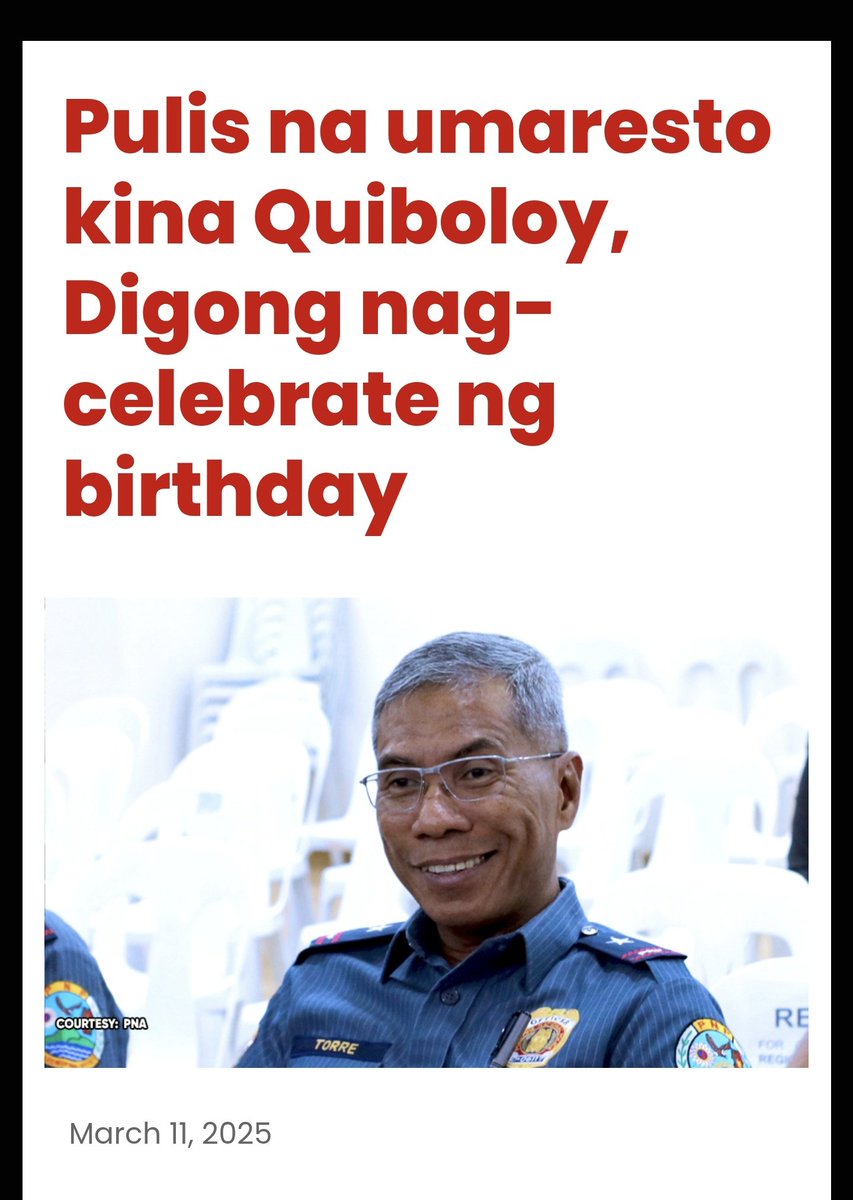 Gandang pa birthday to.
Happy Birthday Gen. Torre!