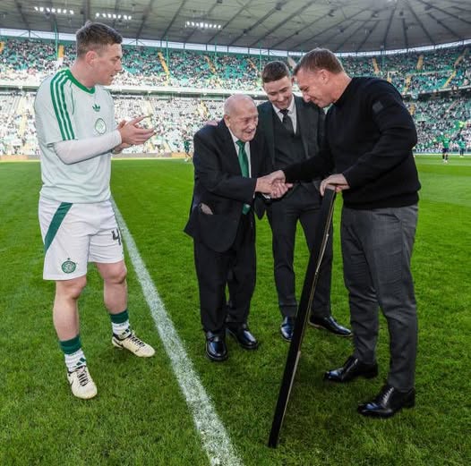 It was nice to see Mr Jackie Dow celebrate his 100th birthday by popping along to see the Celts. A lifetime in Paradise right enough for a gentleman who would have been in his 40s when Celtic won the European cup.