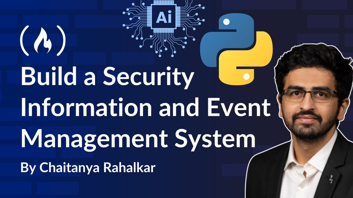 freeCodeCamp's tweet image. A Security Information and Event Management System is like the central nervous system of security ops.
It collects + correlates events and security logs from an IT environment to provide insights into possible incidents.
Here, @chairahalkar walks you through creating a Python…