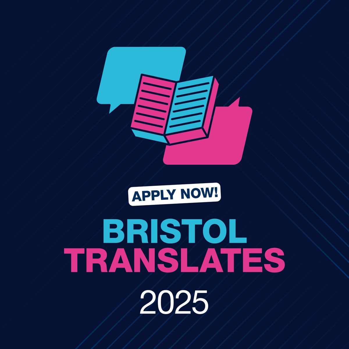 The deadlines for scholarship applications and early-bird discounts are fast approaching -  apply to Bristol Translates 2025 by 15th March for scholarships, and by 31st March for the discounted price! 

Search 'Bristol Translates' to find our application form.