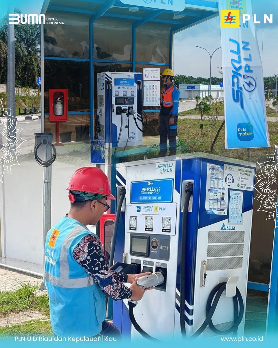 plnuidrkr's tweet image. 🔋 Dukung Mobilitas Ramadan, 54 SPKLU PLN UID Riau &amp;amp; Kepri Siap Layani Pengguna Kendaraan Listrik

PLN UID Riau &amp;amp; Kepulauan Riau memastikan 54 Stasiun Pengisian Kendaraan Listrik Umum (SPKLU) siap melayani masyarakat selama Ramadan 1446 H. 

#PLN #SPKLU