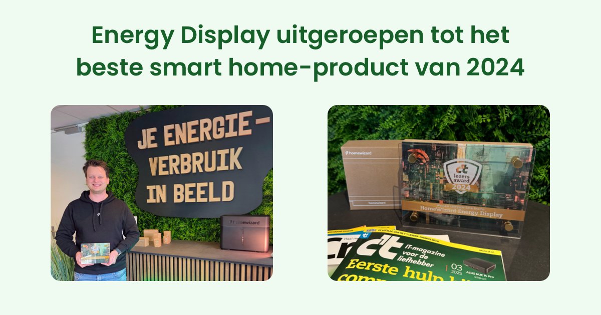 HomeWizard (@homewizard_nl) on Twitter photo ๐ De lezers van <a href="/ct_magazine/">c't magazine</a> hebben de Energy Display uitgeroepen tot winnaar van de Lezersaward 2024 in het segment smarthome. Een prachtig compliment voor onze ontwikkelaars!
Heb jij 'm al in huis? ๐ De lezers van <a href="/ct_magazine/">c't magazine</a> hebben de Energy Display uitgeroepen tot winnaar van de Lezersaward 2024 in het segment smarthome. Een prachtig compliment voor onze ontwikkelaars!
Heb jij 'm al in huis?