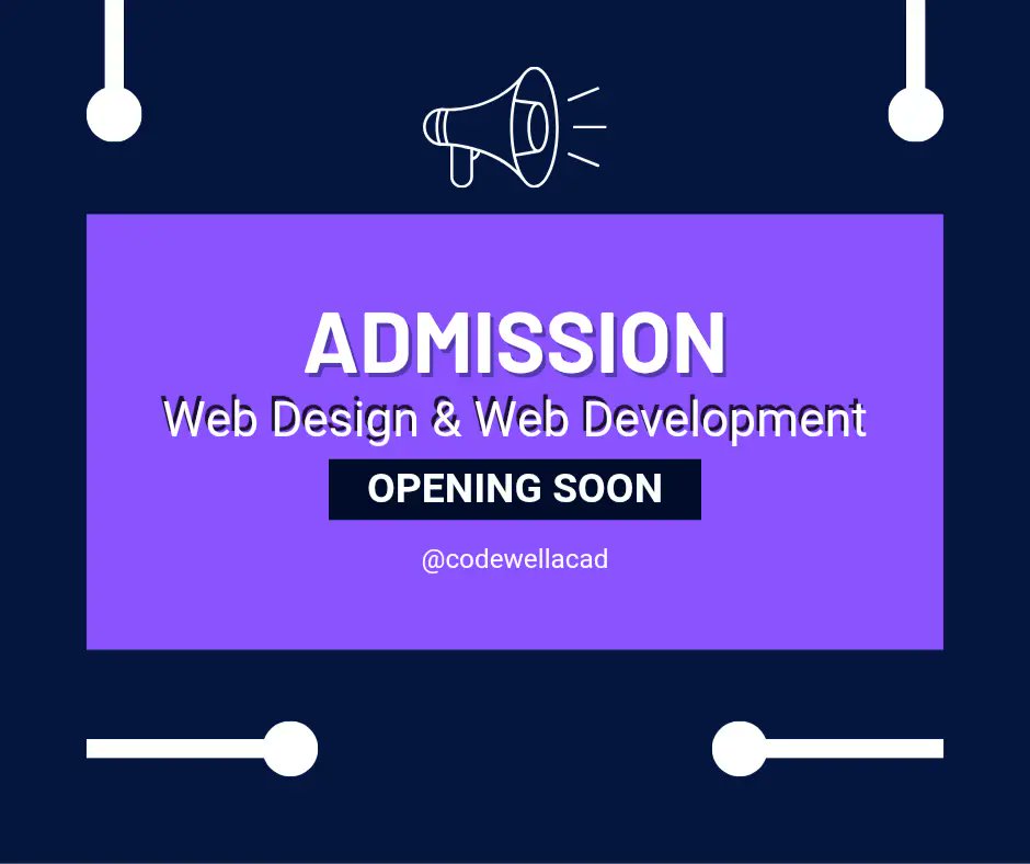 CodeWellAcad's tweet image. 🚀 Something exciting is coming! 🚀
Do you want to design stunning websites or develop powerful web applications? CodeWell Programming Academy is about to open admissions for Web Design & Web Development!
Get ready to start your tech journey! 🔥
#CodeWellAcademy #learntocode
