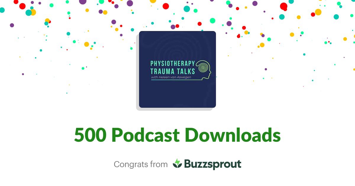 Achievement!! 🥳 548 episode downloads from Prof Heleen’s podcast series since it was launched mid-January 2025! Thanks so much for your support and please continue to share information about this podcast with all of your colleagues and friends.

#traumatalks #witsforgood #sths
