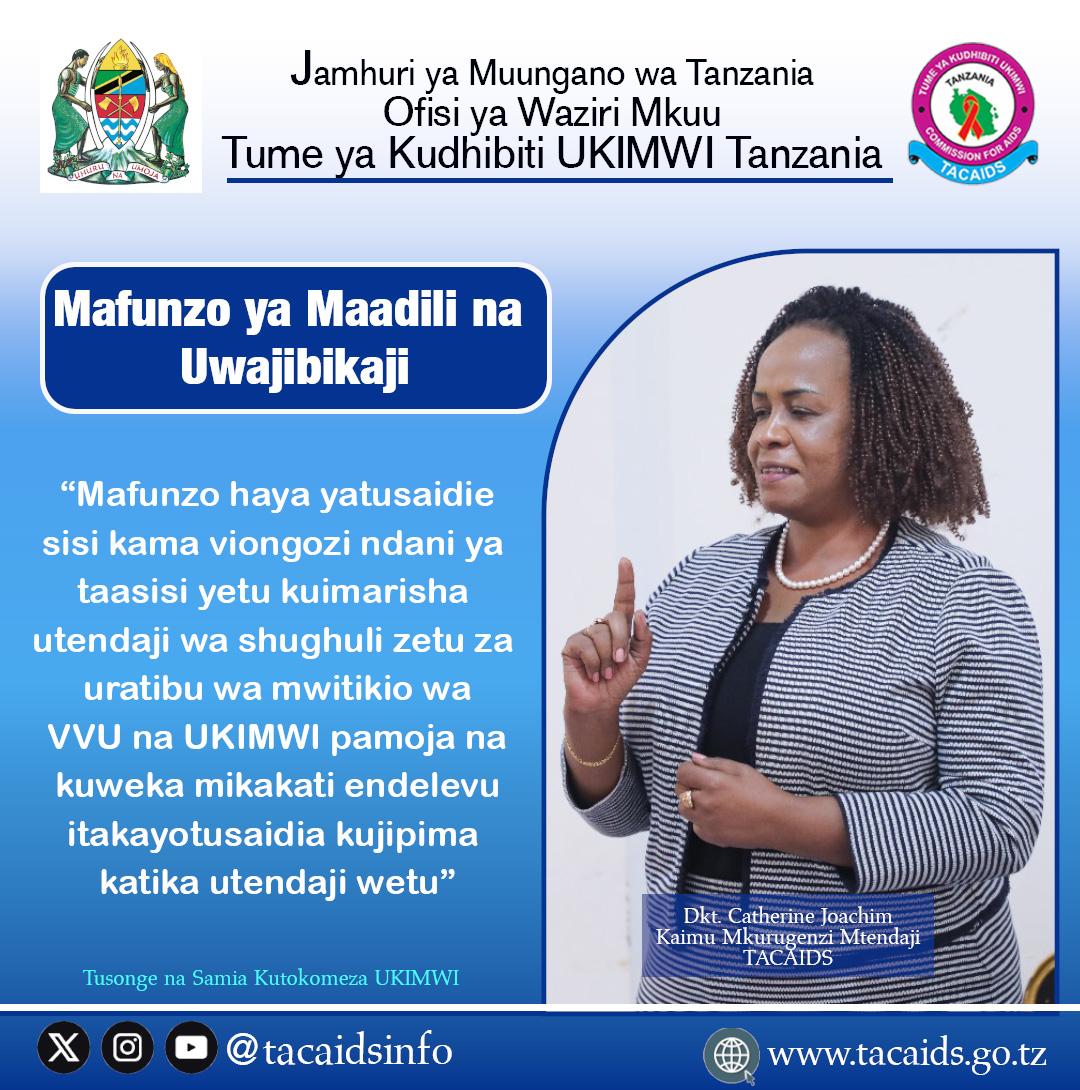 Mafunzo ya maadili na uwajibikaji kwa Wakurugenzi, Wakuu wa Sehemu na Mameneja wa TACAIDS yanayoendelea jijini Dodoma (Terehe 10 Hadi 13 Machi, 2025)

Tusonge na Samia kutokomeza UKIMWI