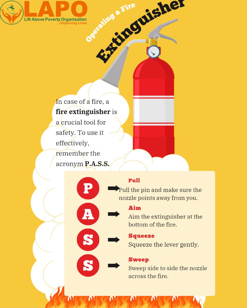LAPOORG's tweet image. Remember, in a fire emergency every second counts. Mastering the PASS technique empowers you to act quickly and confidently. Spread the word, practice these steps, and help build a safer community.

#LAPO #FireSafety #PASSMethod #StayPrepared #EmergencyTips #CommunitySafety