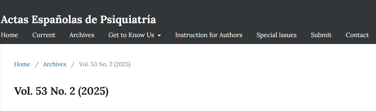 Actas Españolas de Psiquiatría tweet media
