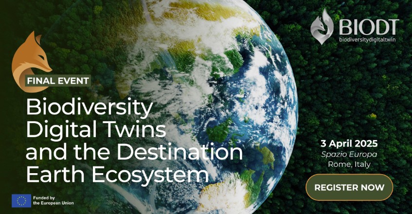 Join <a href="/BiodiversityDT/">BioDT</a> and Destination Earth Ecosystem in #Rome on 3 April to engage in strategic discussions, scientific presentations, panel debates on infrastructure and data sustainability to showcase the final outcomes of the project. 

Register here 🔗biodt.eu/events/biodive…