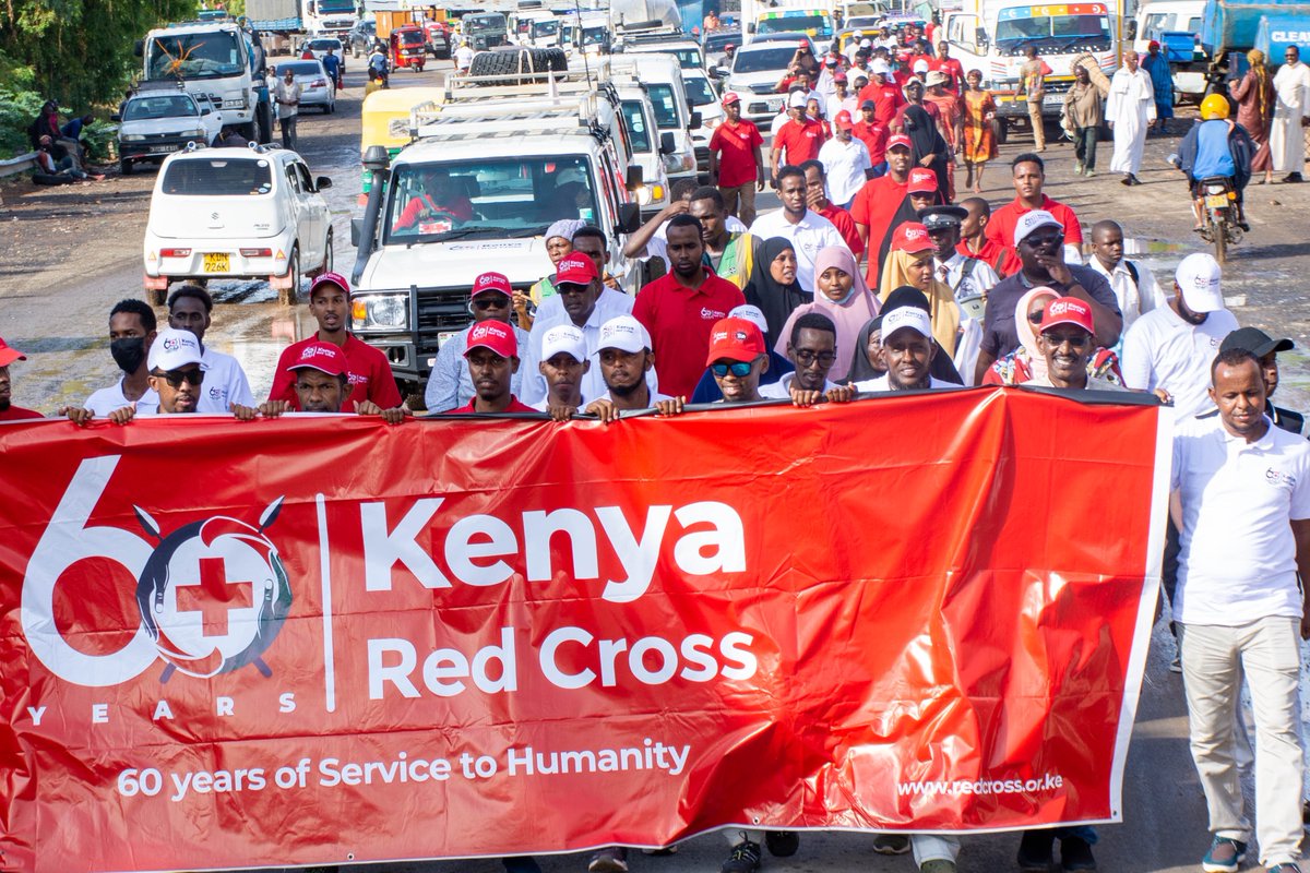KenyaRedCross's tweet photo. We have kicked off our 60th anniversary celebrations in Garissa! This year marks six decades of humanitarian service and impact.
As part of the celebrations, we conducted a first aid simulation with a focus on road safety for community members and will train 60 more in first aidโa life-saving skill we have championed for the last 60 years.
This is just the beginning! More activities are planned for in the coming days and months ahead, across all regions in Kenya. #RedCrossat60