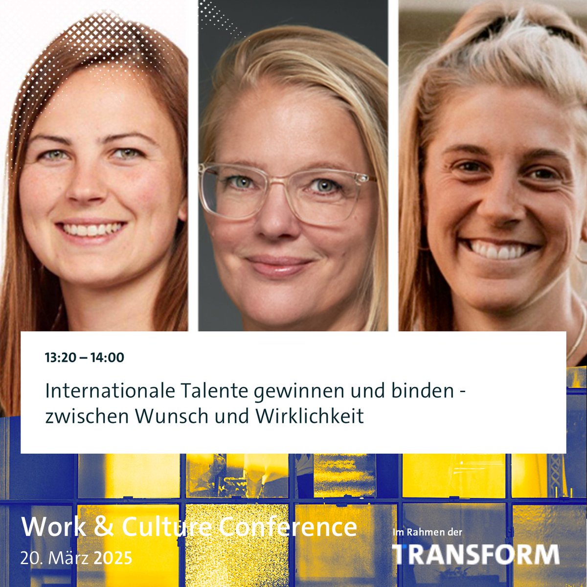 🌍IT-Fachkräftemangel, Wettbewerb, steigende Anforderungen – wie gewinnen Unternehmen internationale Talente?

#workculture25: <a href="/HannaAsmussen/">Hanna Marie Asmussen</a> (<a href="/localyze_team/">Localyze</a>), Vanessa Dill (i-potentials) &amp; Rabea Hellmeister (<a href="/remote/">Remote</a>) sprechen über erfolgreiche Ansätze.

🎟️transform.show/unsere-tickets