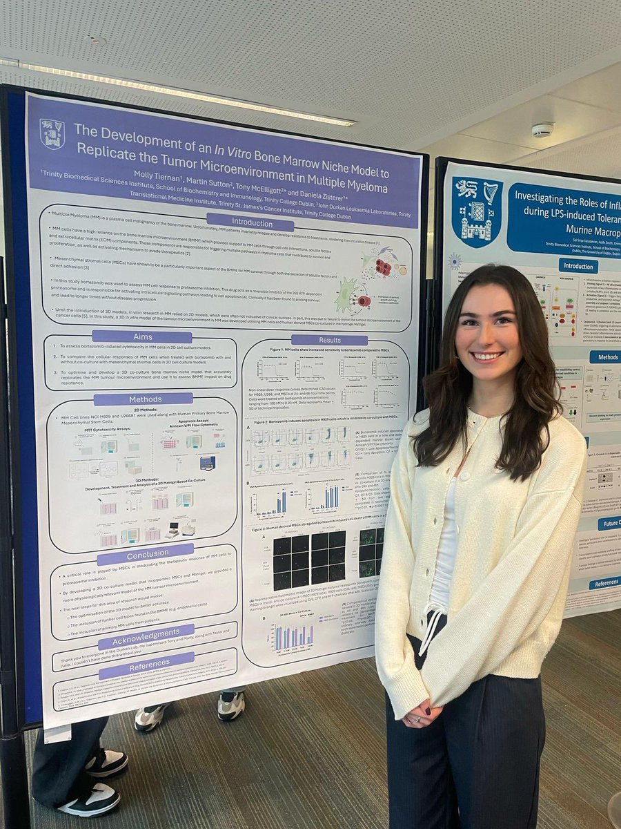 The John Durkan Leukaemia Laboratories (@durkanlab) on Twitter photo Great poster presentations in <a href="/tbsi/">tbsi</a> from our senior sophisters in <a href="/tcdbi/">TCD Biochem & Immuno</a> and <a href="/TrinityMed1/">School of Medicine, Trinity College Dublin</a>. Well done Kate and Molly, it was such a pleasure to have you in the lab for your capstone projects. <a href="/TCDTMI/">TTMI - Trinity Translational Medicine Institute</a> <a href="/bmltrust/">Bone Marrow for Leukemia Trust</a> Great poster presentations in <a href="/tbsi/">tbsi</a> from our senior sophisters in <a href="/tcdbi/">TCD Biochem & Immuno</a> and <a href="/TrinityMed1/">School of Medicine, Trinity College Dublin</a>. Well done Kate and Molly, it was such a pleasure to have you in the lab for your capstone projects. <a href="/TCDTMI/">TTMI - Trinity Translational Medicine Institute</a> <a href="/bmltrust/">Bone Marrow for Leukemia Trust</a>