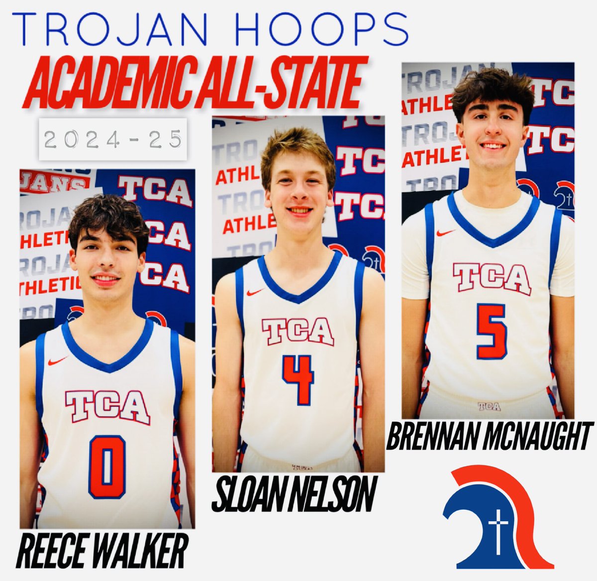 TCA.TrojanHoops (@tcatrojanhoops) on Twitter photo Congratulations to <a href="/reececwalker/">Reece Walker</a> <a href="/Sloan_Nelson4/">Sloan Nelson</a> <a href="/BrennanMcnaught/">brennan_mcnaught</a> for being named to the TAPPS 6A All-Academic Team🎓📚🏀 <a href="/TCA_Addison/">TCA Addison Sports</a> Congratulations to <a href="/reececwalker/">Reece Walker</a> <a href="/Sloan_Nelson4/">Sloan Nelson</a> <a href="/BrennanMcnaught/">brennan_mcnaught</a> for being named to the TAPPS 6A All-Academic Team🎓📚🏀 <a href="/TCA_Addison/">TCA Addison Sports</a>