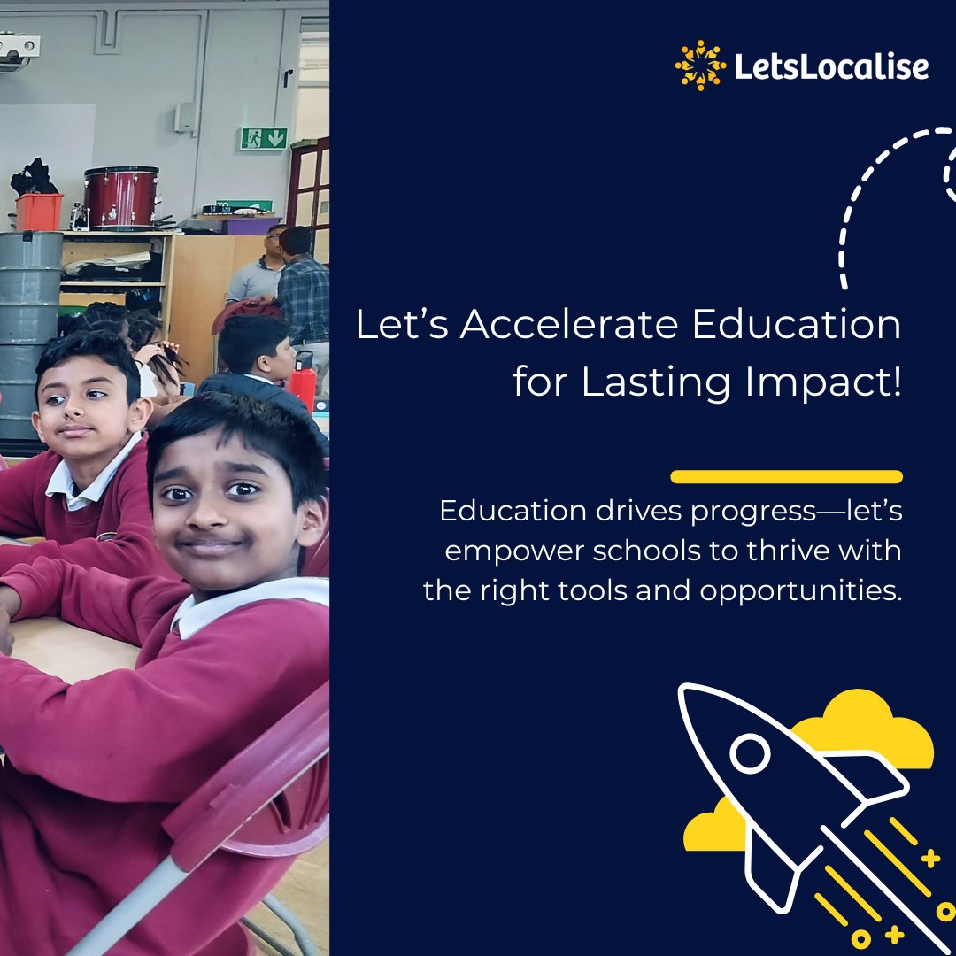 LetsLocalise's tweet image. Unlock Your School’s Full Potential with the LetsLocalise #AcceleratorProgramme 💁♀️😍
Every #school has unique strengths and challenges. The LetsLocalise Accelerator Programme provides a structured, school-specific approach to help you achieve #excellence in Gatsby benchmarks,…