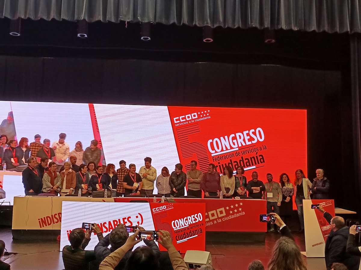Nueva Ejecutiva de CCOO FSC Madrid. #irreductibles #indispensables
