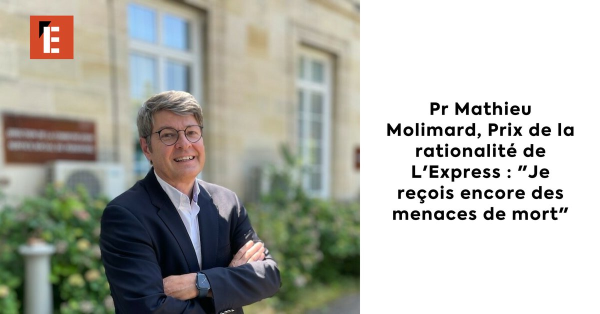 L'Express (@lexpress) on Twitter photo 🩺 Le Pr <a href="/MathieuMolimard/">Pr Mathieu Molimard</a>, pharmacologue au <a href="/CHUBordeaux/">CHU de Bordeaux</a>, est une figure de la lutte contre les fausses informations et les mauvaises pratiques scientifiques dans le champ de la santé ➡️ l.lexpress.fr/nZq
Par <a href="/GarciaVictor_/">Victor Garcia</a> 🩺 Le Pr <a href="/MathieuMolimard/">Pr Mathieu Molimard</a>, pharmacologue au <a href="/CHUBordeaux/">CHU de Bordeaux</a>, est une figure de la lutte contre les fausses informations et les mauvaises pratiques scientifiques dans le champ de la santé ➡️ l.lexpress.fr/nZq
Par <a href="/GarciaVictor_/">Victor Garcia</a>