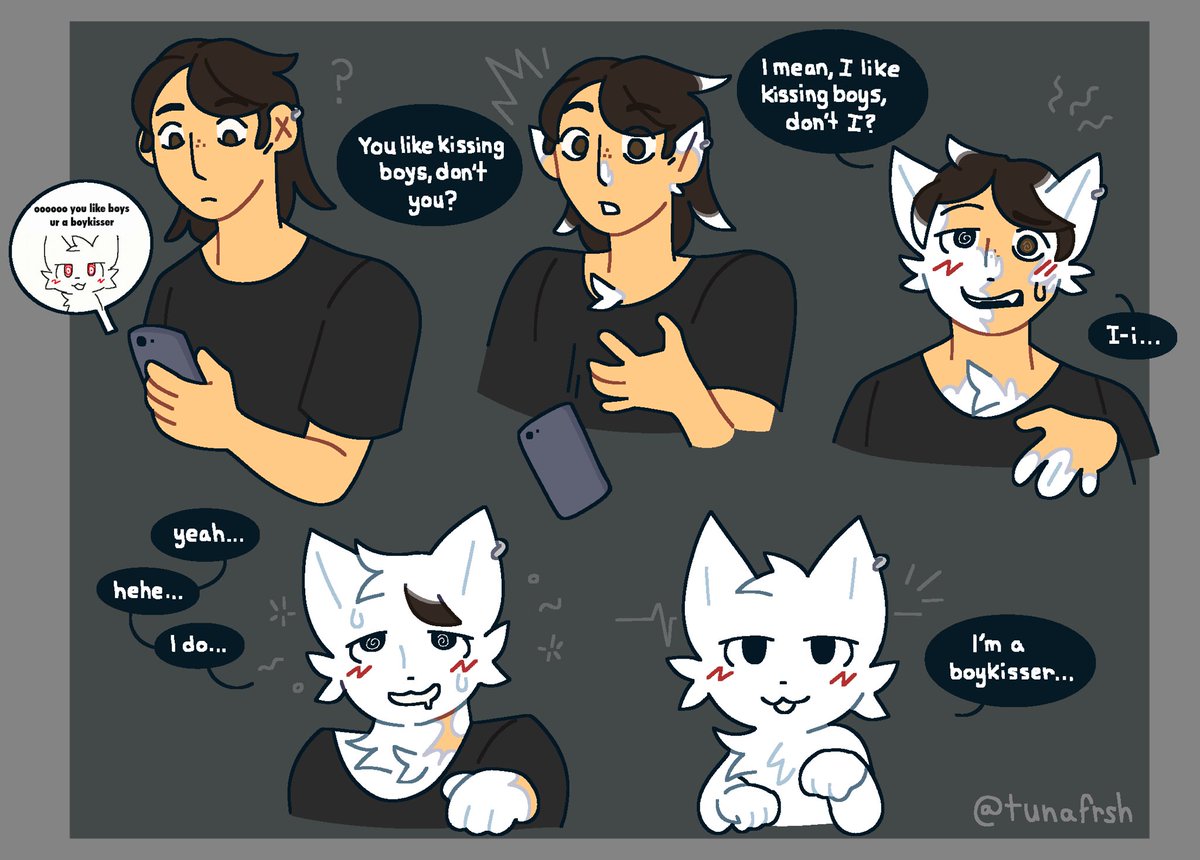 tunafrsh's tweet image. boykisser tf :)

been waiting for tft to post this one hehe but im glad to see there’s a few artists who’ve had the same tf mood lately &amp;gt;:3
#TFTuesday #transfur