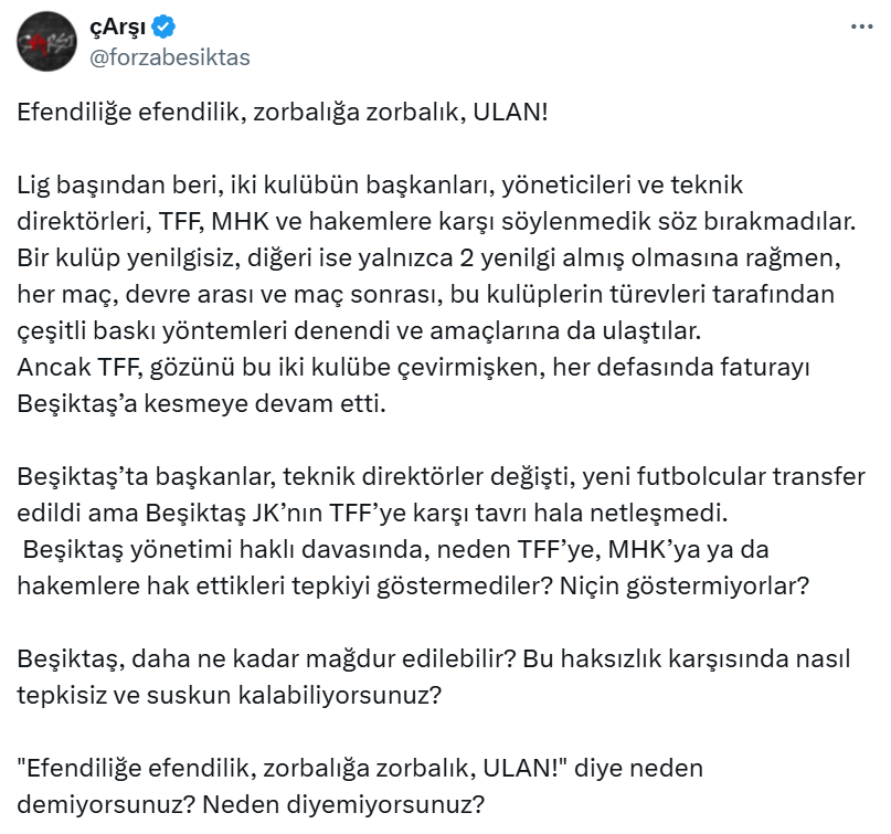 HaberKartali's tweet photo. Çarşı'dan açıklama. https://t.co/tHSSg6ab4Z