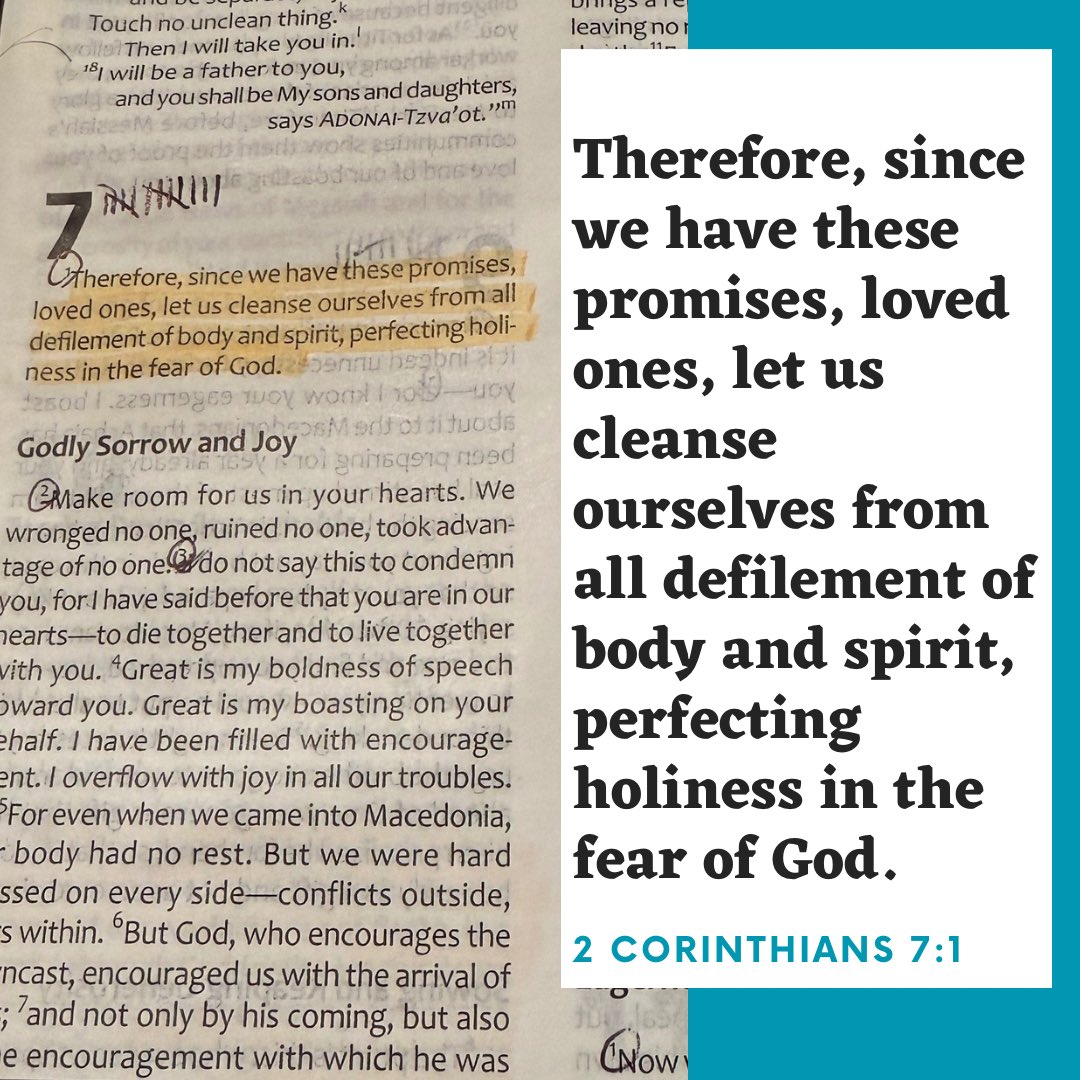 ravdaveed's tweet image. #2Corinthians7v1 #TLV #TLVBible
•
#WWL #WordAsAWayOfLife #CoffeeAndTheBible #Discipleship #CamperLife