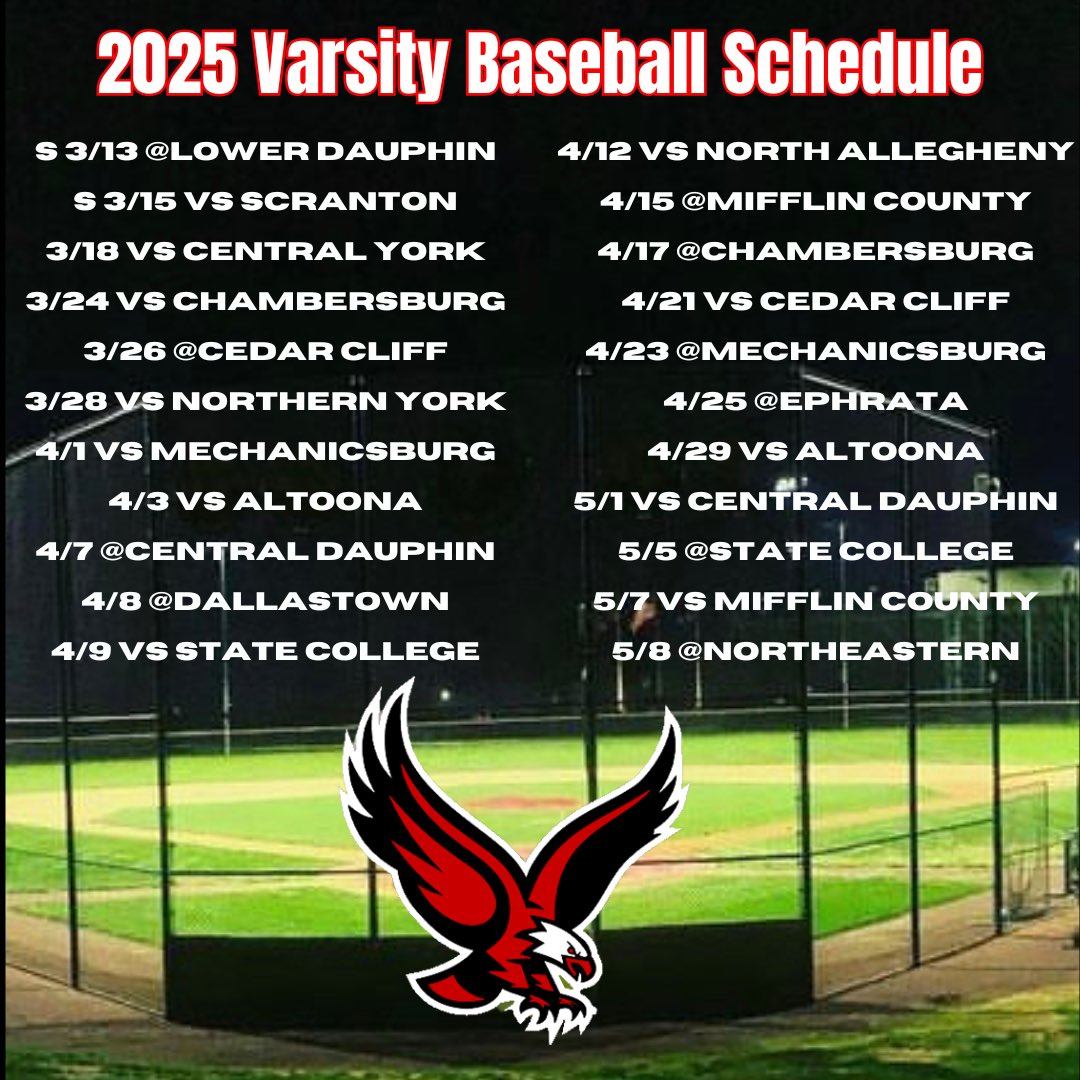 Kaden Schoenly (@kadenschoenly) on Twitter photo Baseball schedule for this year. Super excited to get after it! <a href="/GowagsKyle/">Kyle Wagner</a> <a href="/CVHSDC/">Cumberland Valley Baseball Diamond Club</a> <a href="/ValleyBoysBase/">Cumberland Valley HS Baseball</a> Baseball schedule for this year. Super excited to get after it! <a href="/GowagsKyle/">Kyle Wagner</a> <a href="/CVHSDC/">Cumberland Valley Baseball Diamond Club</a> <a href="/ValleyBoysBase/">Cumberland Valley HS Baseball</a>
