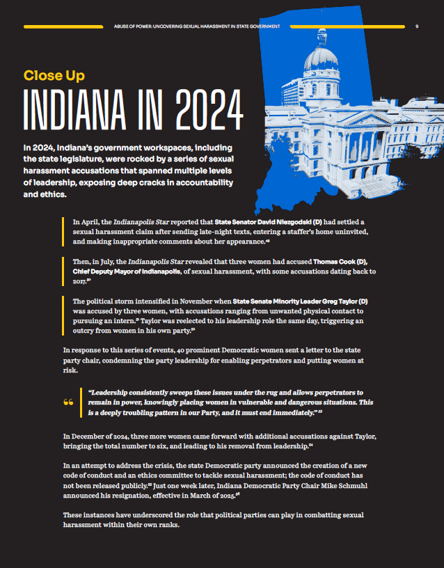 Tony Cook (@indystartony) on Twitter photo Indiana is the only state to get its own page in the <a href="/NWDefenseLeague/">NWDL - National Women's Defense League</a>'s new report released today: "Abuse of Power: Uncovering Sexual Harassment in State Government." Indiana is the only state to get its own page in the <a href="/NWDefenseLeague/">NWDL - National Women's Defense League</a>'s new report released today: "Abuse of Power: Uncovering Sexual Harassment in State Government."