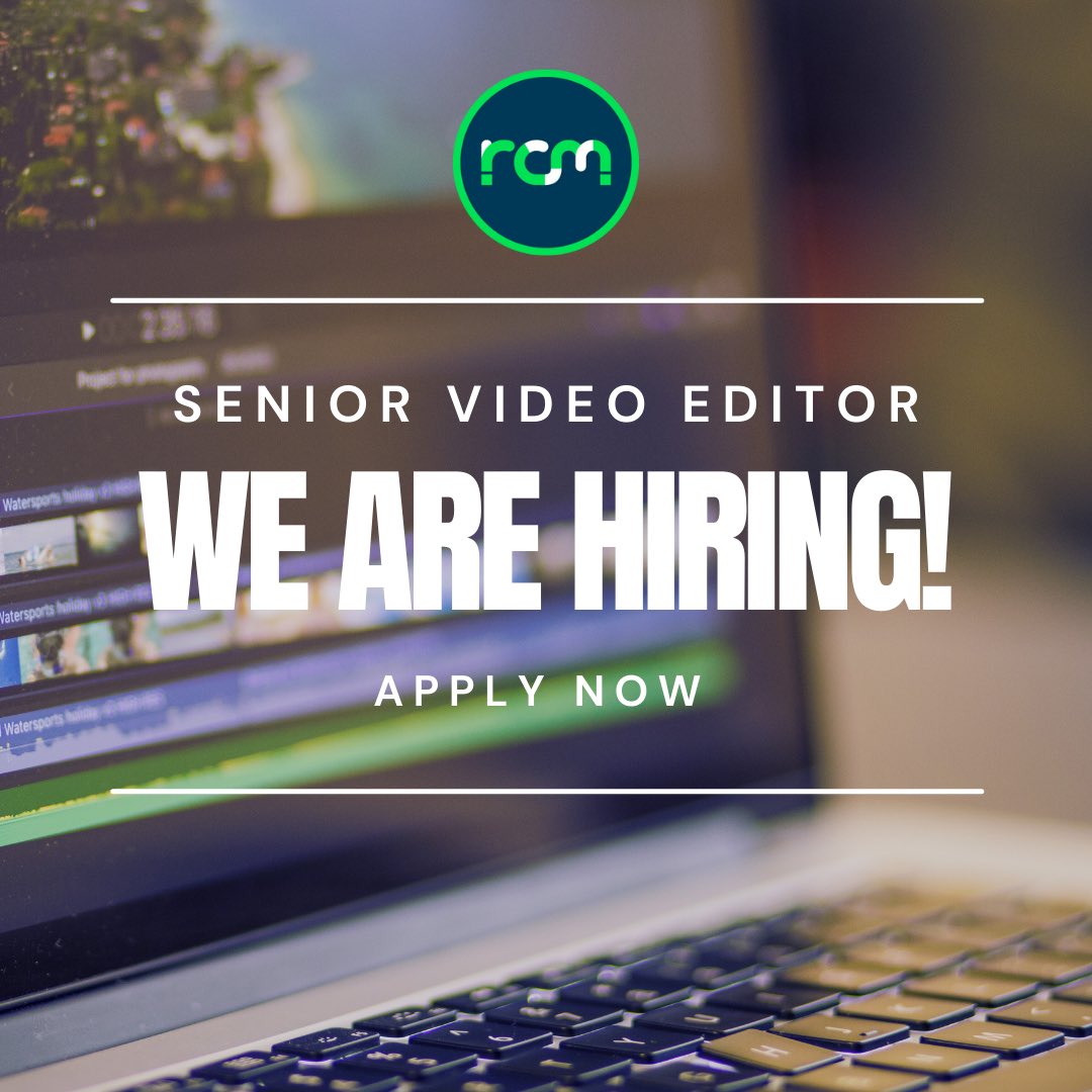 🟩 We’re hiring a senior video editor 📣

We’re now taking applications for a senior video editor to join the RCM team ✔️

This is a full-time on-site Senior Video Editor role located just outside Winchester.

More details and apply:
uk.indeed.com/m/viewjob?jk=b…

#videoeditor