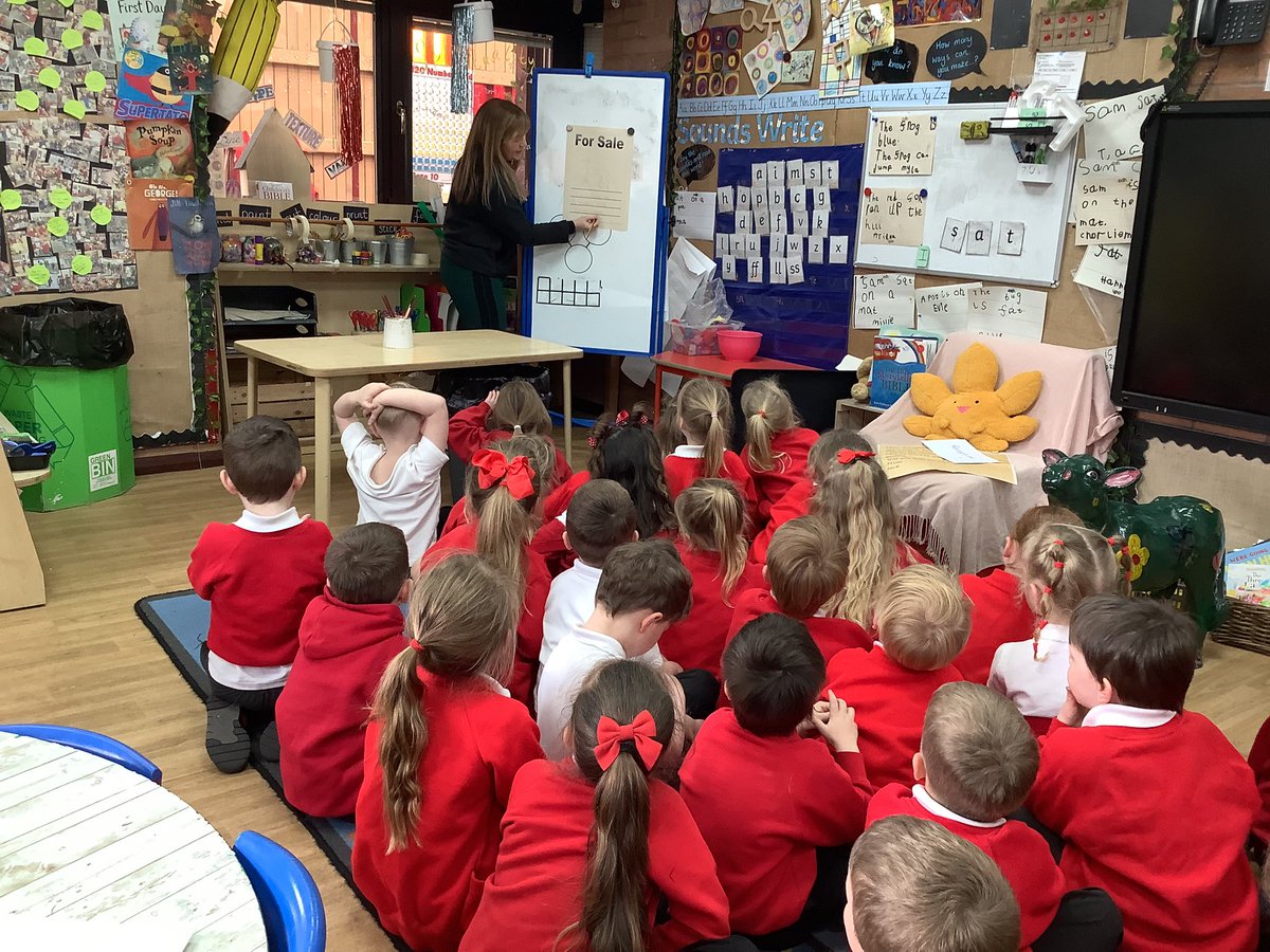 ClassRAspull's tweet image. We are making posters for Jack and his mum to help sell Daisy the cow! #acpseyfs